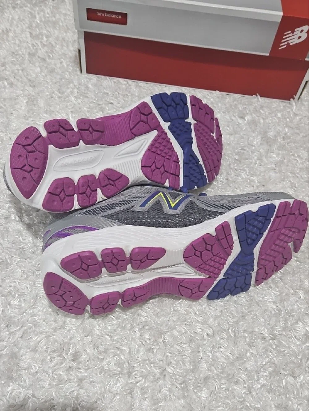 New Balance Gray & Purple Women's Athletic Outdoor Sneakers